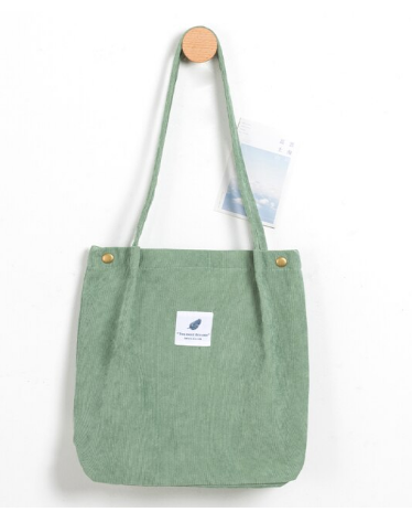 Dames tote bag van corduroy stof, een stijlvolle en comfortabele schoudertas.