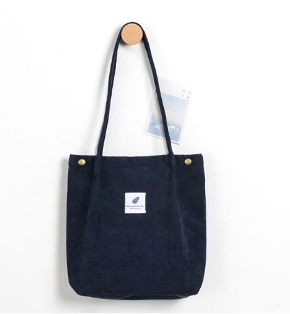 Praktische casual corduroy tas, ideaal als ruime draagtas voor elke dag.