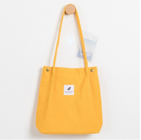 Comfortabele corduroy tote bag, perfect als casual draagtas voor dames.