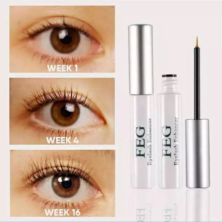 Vrouw brengt wimperserum aan voor natuurlijke wimpergroei en een verbluffende look.
