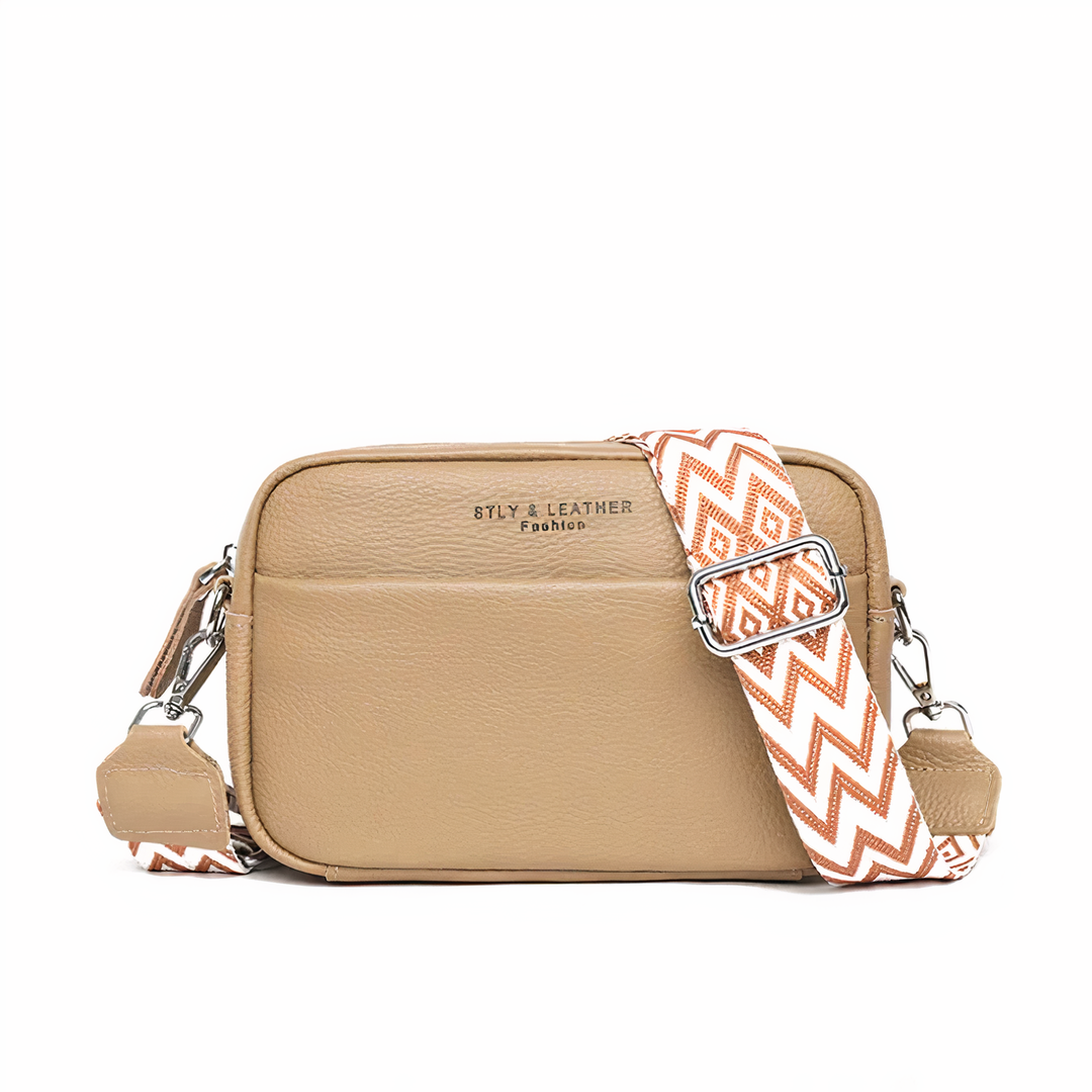 Leren dames crossbody tas in tijdloos design, een praktisch en elegant accessoire voor elke vrouw.