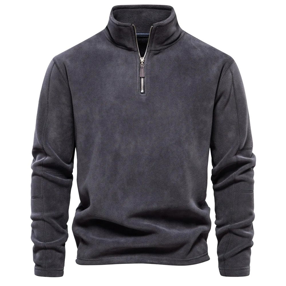 Warme heren trui, pullover met ritskraag, perfect voor een comfortabele en stijlvolle winterlook.