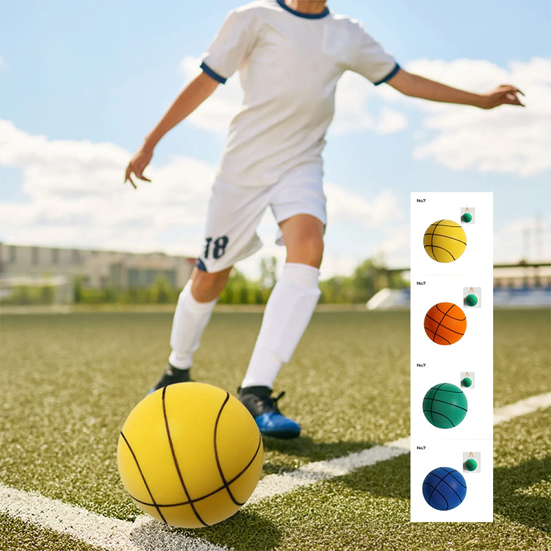 Educatieve Silento schuimbal, traint hand-oogcoördinatie bij kinderen met geruisloos basketbalplezier.