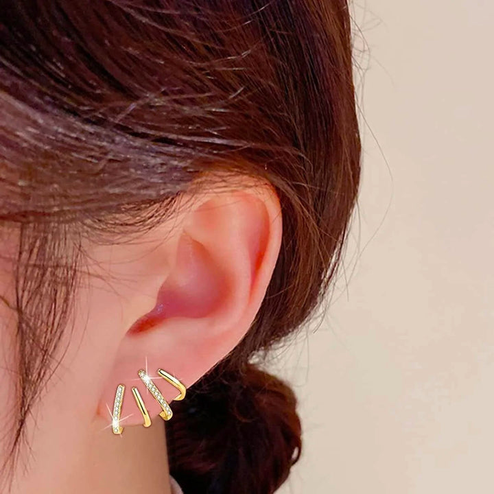 Hypoallergene klauw oorbellen met zirkonia, een comfortabel en chique alternatief voor traditionele piercings.