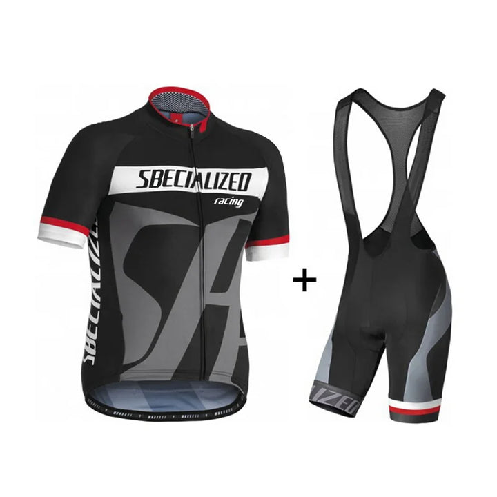 Lichtgewicht heren fietsset, sneldrogend en ademend, geschikt voor zowel racefiets als mountainbike.