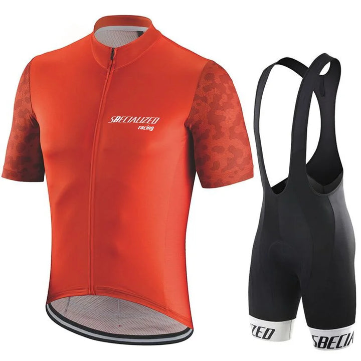 Ademend heren wielershirt in actie, perfect voor zomerse tochten en intensief fietsen.