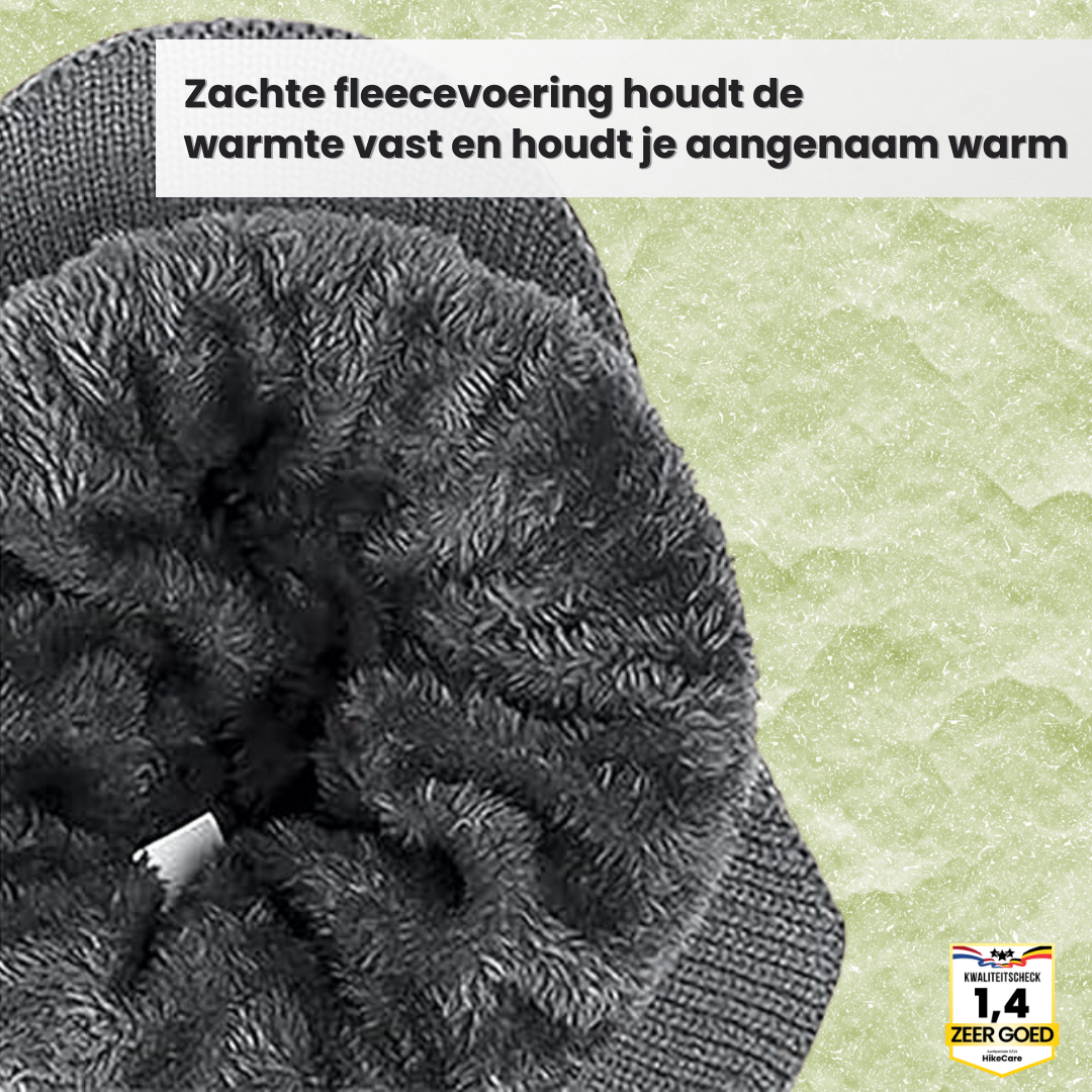 FjordWarm beanie: warme unisex wintermuts met oorbescherming, gebreid voor optimaal comfort in de winter.