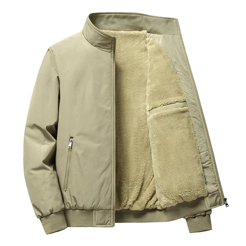Warme heren buitenjas: stijlvol bomberjack, ideaal als comfortabele winterjas of bovenkleding.