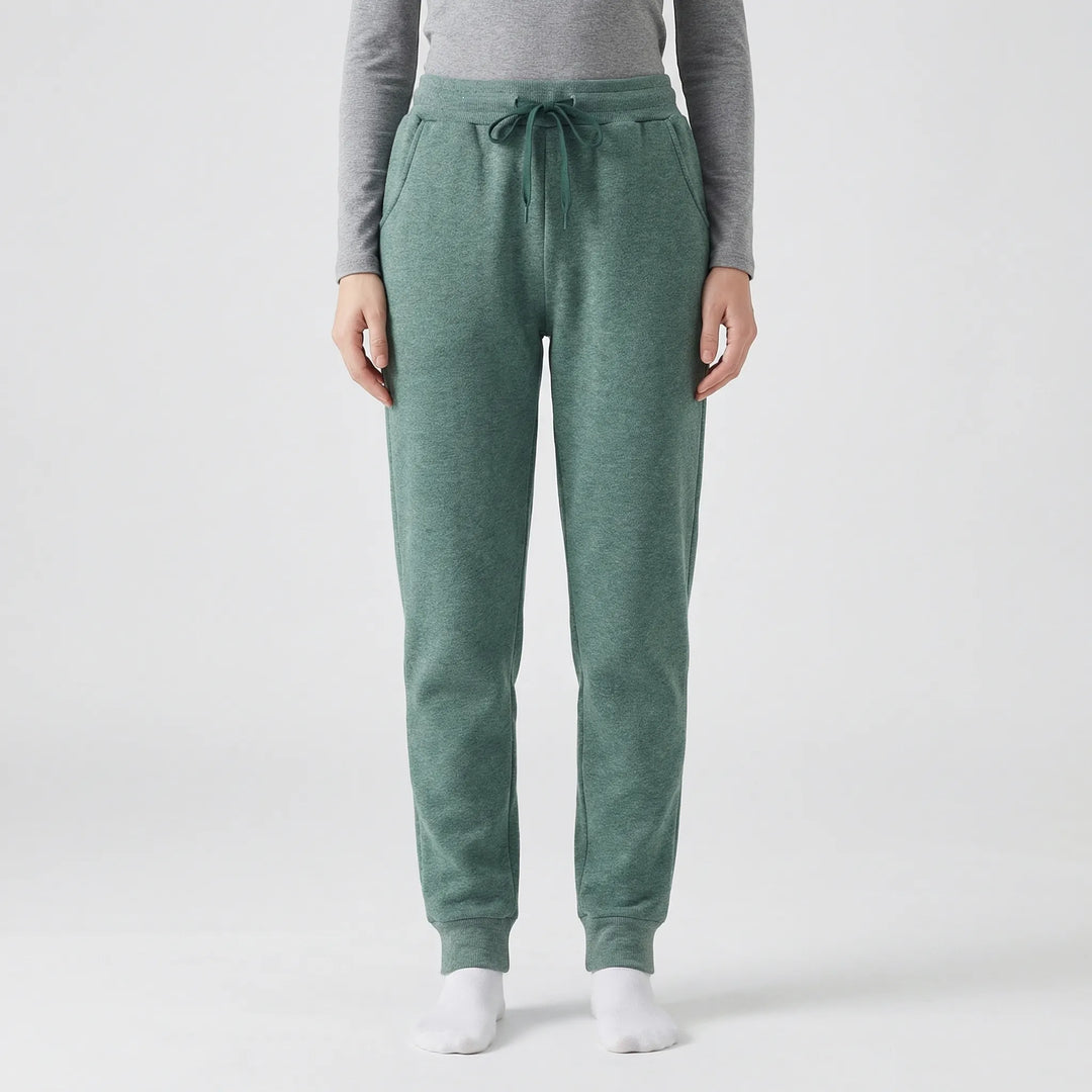 Comfortabele dames jogger met elastische tailleband en zachte fleece voering. Perfect als warme winterbroek.