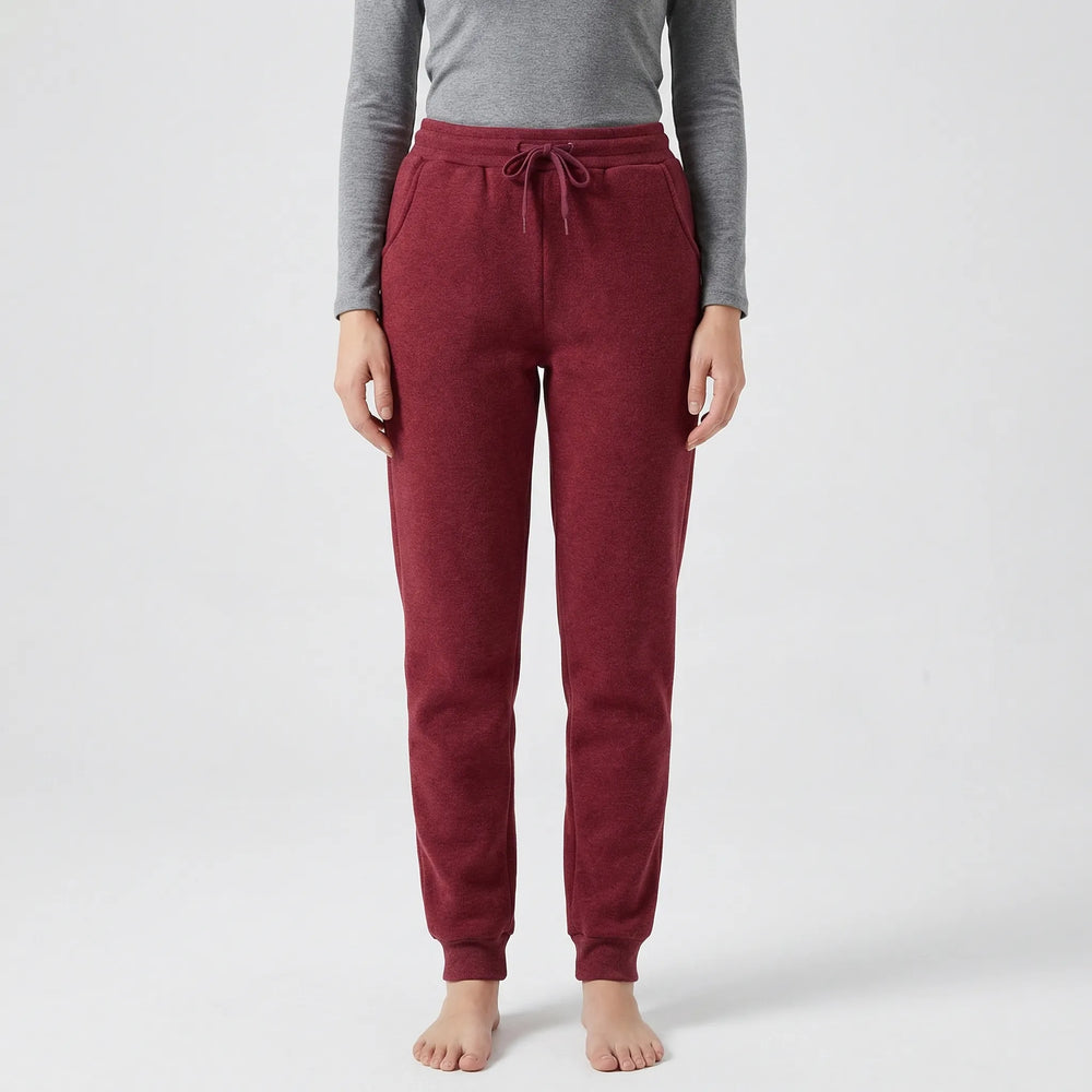 Fleece gevoerde dames joggingbroek, perfect als warme winterbroek of comfortabele vrijetijdsbroek.