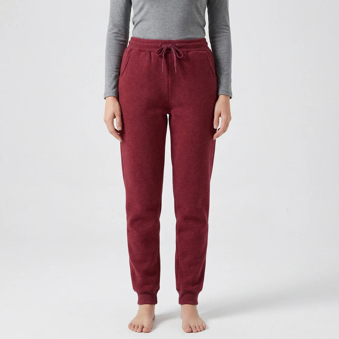 Fleece gevoerde dames joggingbroek, perfect als warme winterbroek of comfortabele vrijetijdsbroek.