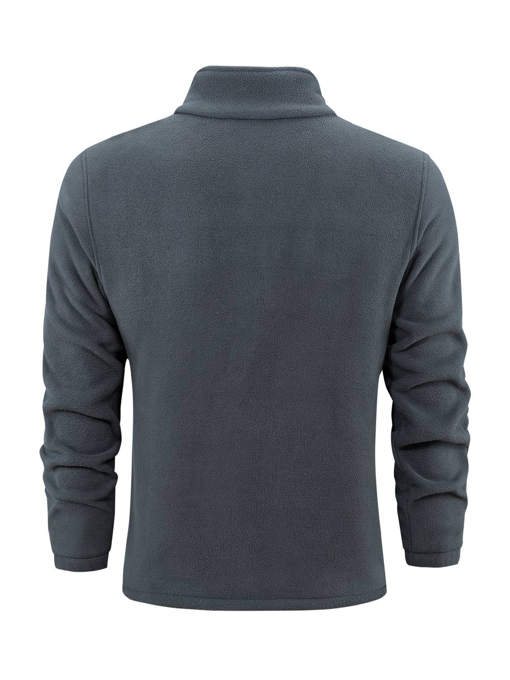 Zacht fleece herenvest, detail van de comfortabele, warme stof; perfect voor koude herfst- en winterdagen.