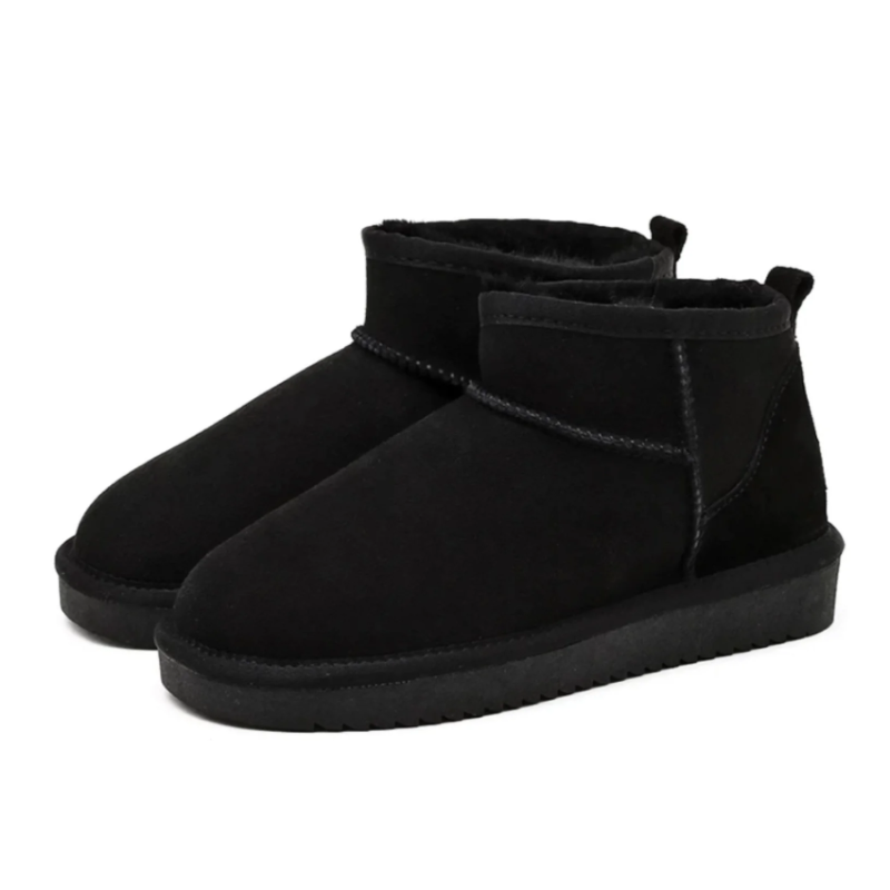 Casual halfhoge dameslaarzen Mathilda. Warme fleece gevoerde instaplaarzen voor dagelijks wintercomfort.