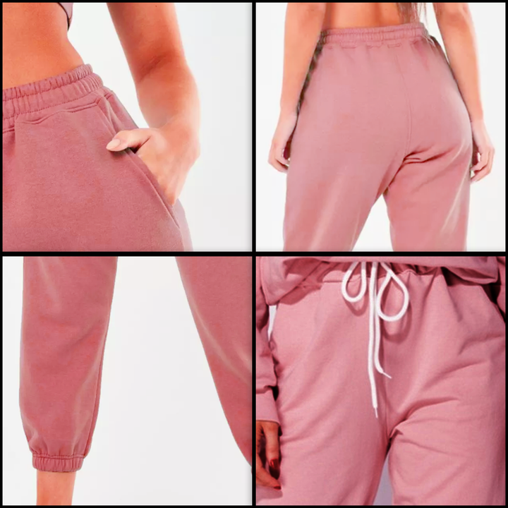 Zwarte warme dames joggingsbroek, comfortabel en stijlvol. Ideaal als loungewear of casual winterkleding.