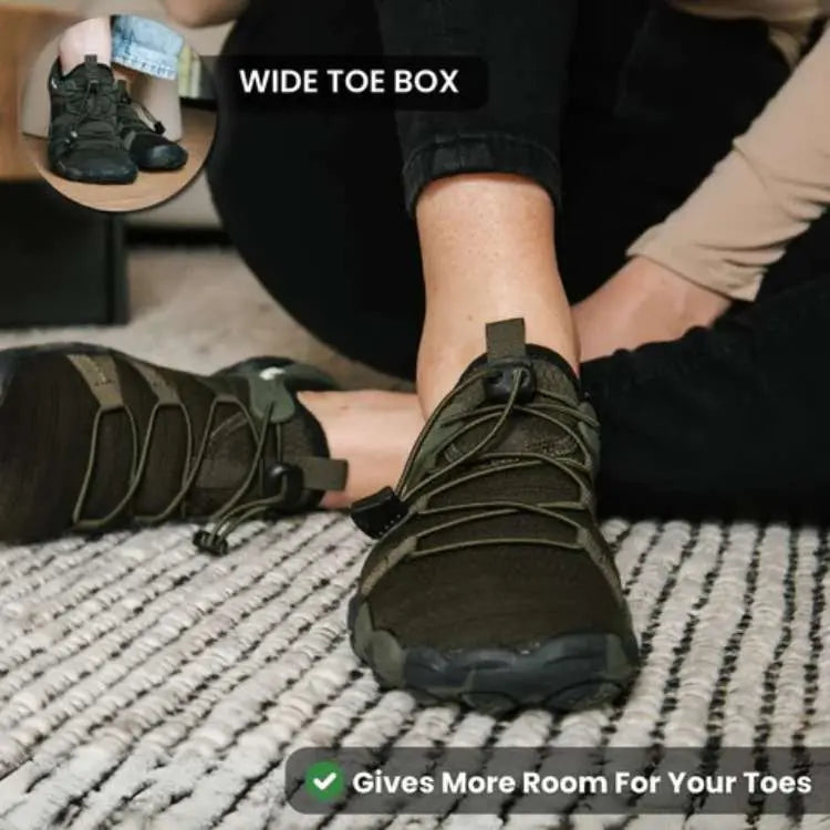 Flexibele unisex barefoot schoen Mackenzie met ultradunne zool, stimuleert natuurlijk lopen en grondgevoel.