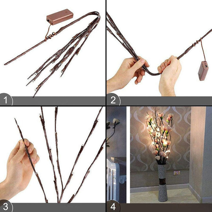 Woondecoratie: Stijlvolle LED bloemenlamp voor een gezellige sfeer.