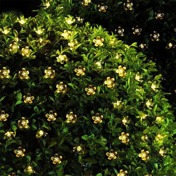 Zonne-energie bloem tuinverlichting met warm witte LED's, creëert een gezellige sfeer in elke tuin. Duurzaam buitenleven.