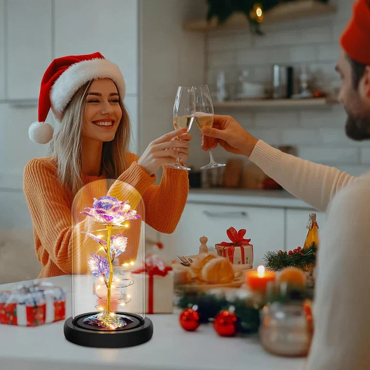 Valentijnsdag geschenk: eeuwige roos lamp, tijdloos symbool van liefde en romantiek.