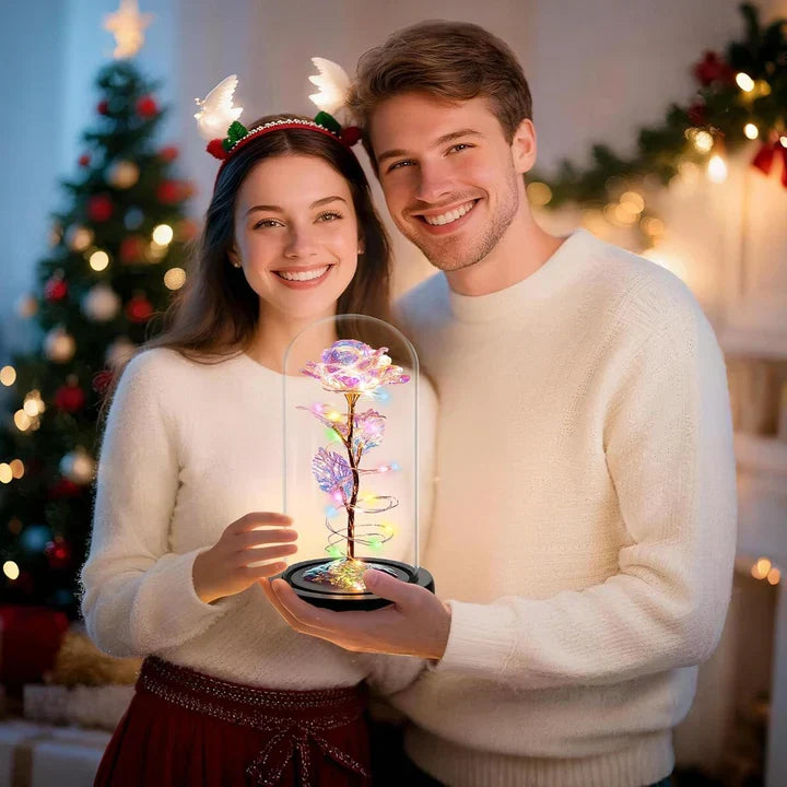 Sfeervolle eeuwige roos lamp, perfecte woondecoratie en tijdloos cadeau.