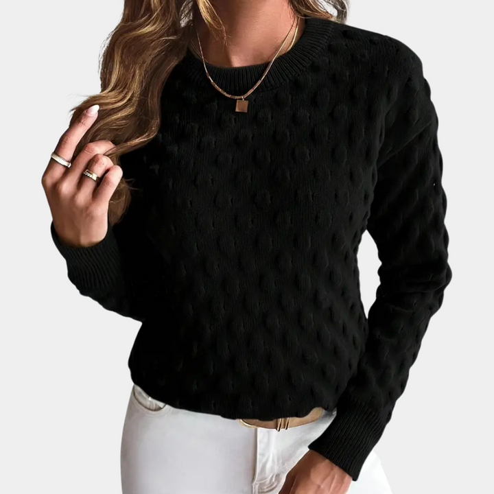 Comfortabele warme kasjmier trui voor dames, elegant gebreid en perfect voor koude winterdagen.