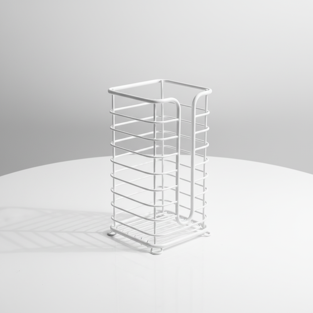 Vrijstaande toiletrolhouder met extra opslag, modern rvs design voor een opgeruimde badkamer.