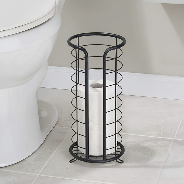 Vrijstaande rvs toiletrolhouder PaperNest, modern design voor elke badkamer.