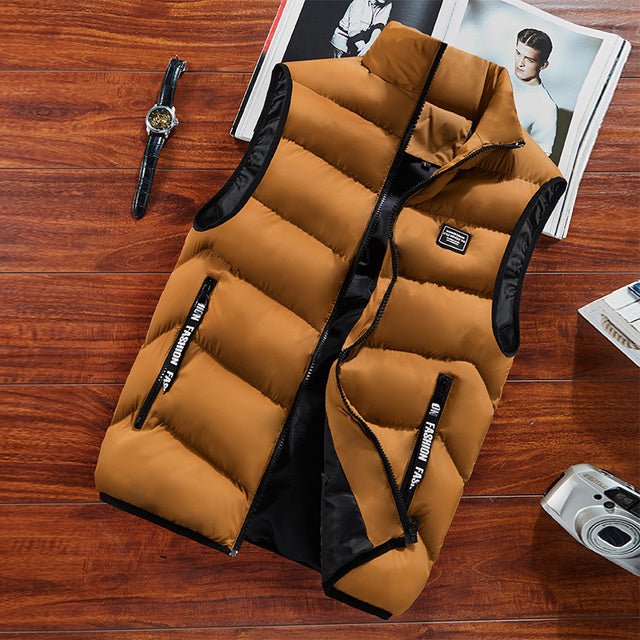 Heren bodywarmer voor buiten, gewatteerd en warm, met rits, ideaal als actieve casual bovenkleding.
