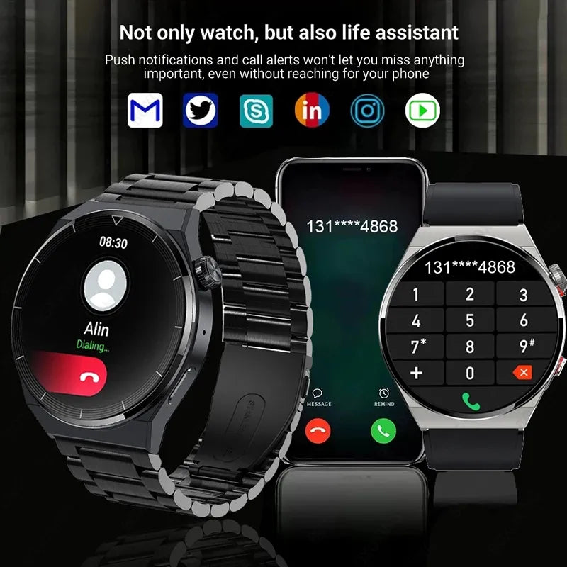Achterkant van de smartwatch met hartslagmeter, nauwkeurige gezondheidstracker voor fitness.