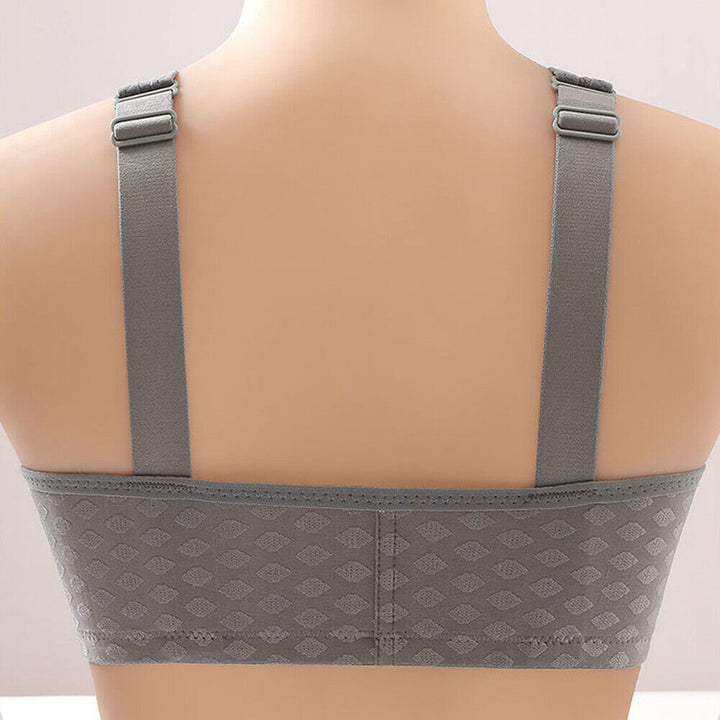 Comfortabele anti-verzakking BH voor dames met voorsluiting, beugelloos, voor dagelijks gebruik.