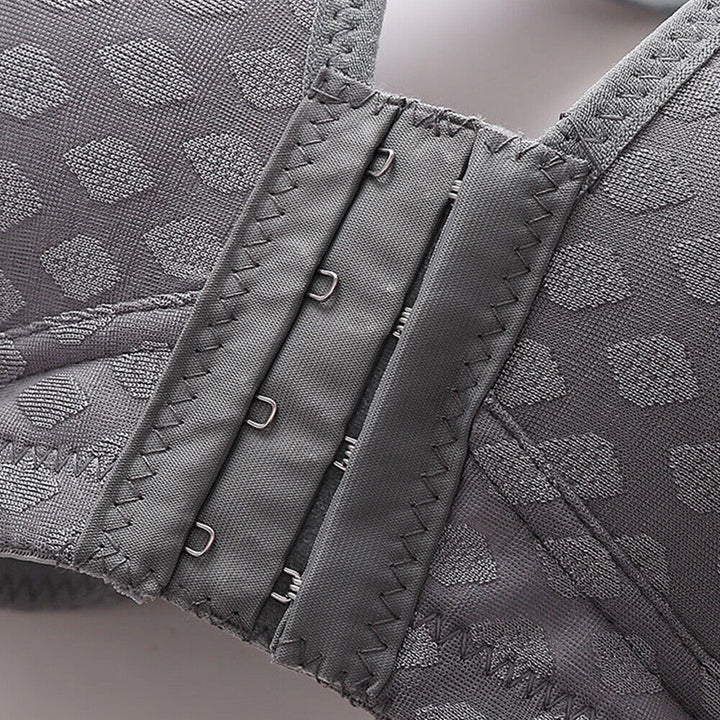 Stijlvolle comfort BH met voorsluiting, dames anti-verzakking lingerie, beugelloos.