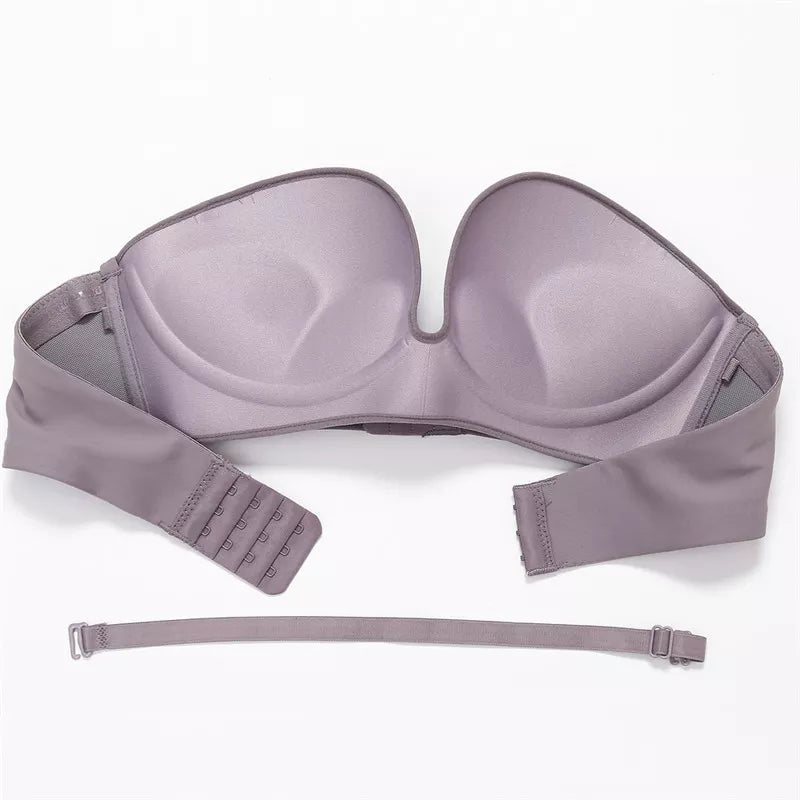 Zachte naadloze strapless bh met voorsluiting voor ultiem draagcomfort onder zomerkleding.