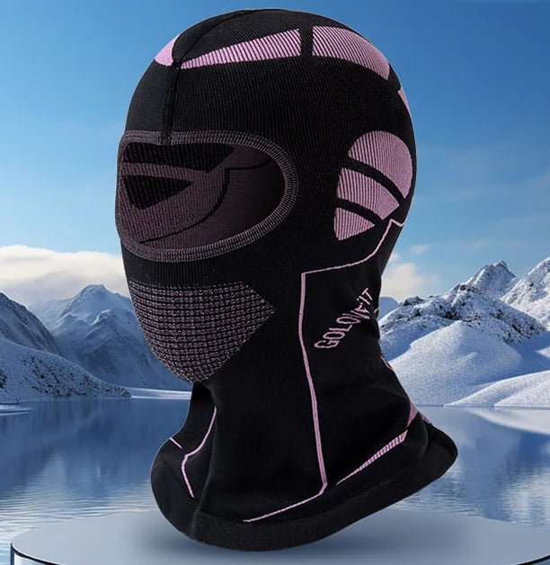 Ademend fleece gezichtsmasker, biedt warmte en bescherming tegen extreme kou voor diverse buitenactiviteiten.