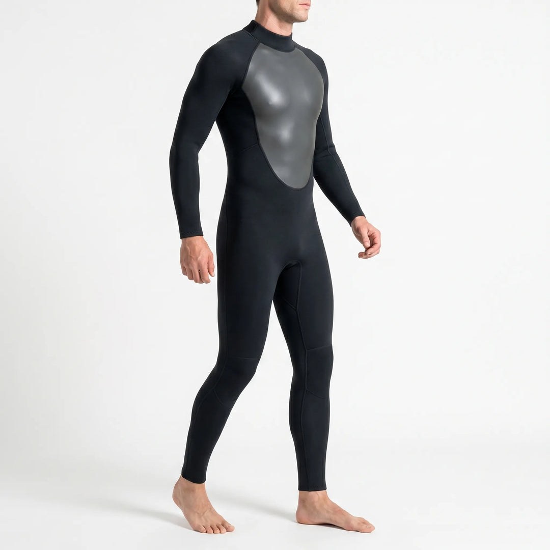 Comfortabel heren wetsuit, complete lichaamsbedekking voor duiken, surfen en zwemmen in koud water.