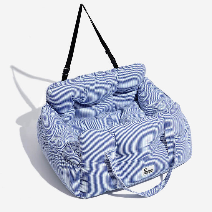Stijlvolle TravelPaw honden reismand voor auto. Veilige en comfortabele hondenmand, ideaal voor lange reizen.