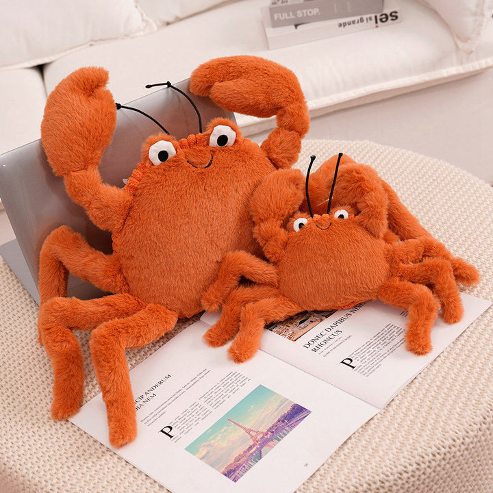 Schattige pluche krab of kreeft knuffel, maritiem speelgoed en leuke decoratie voor kinderkamer.