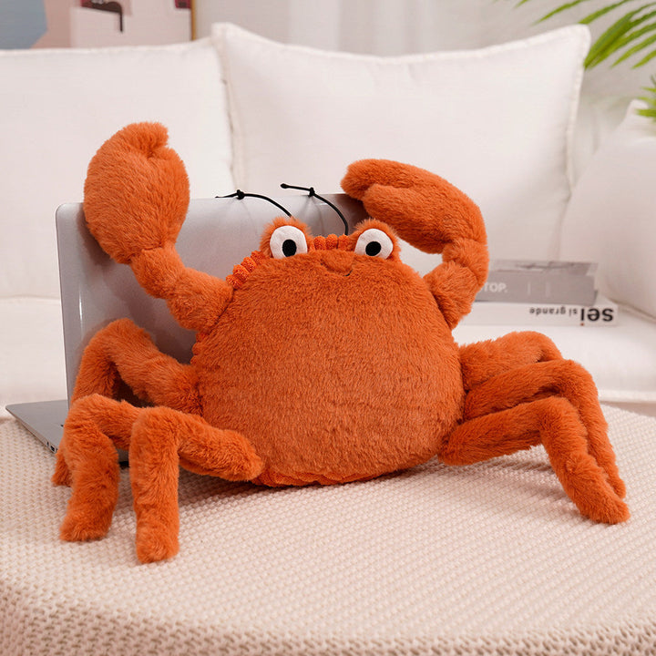 Zachte pluche krab/kreeft knuffel voor kinderen, een veilig en liefdevol zeedier knuffeldier.