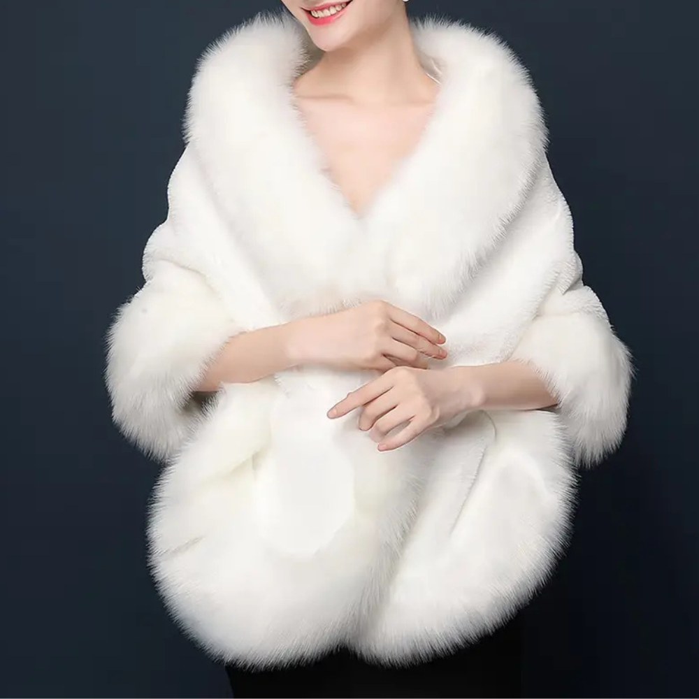 Dames Elin warme faux bontsjaal. Elegant en comfortabel winteraccessoire voor dames.