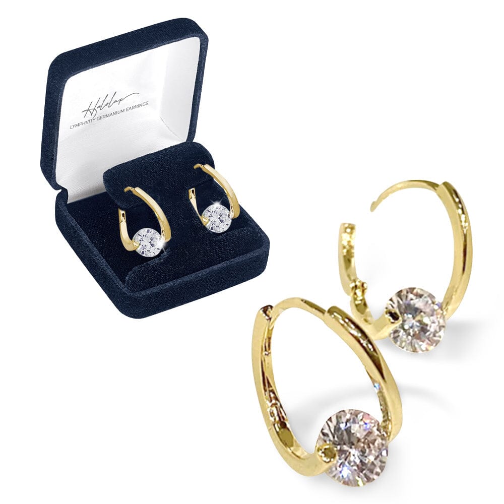 SANDSBERGORIGINALS. Elegante dames germanium oorbellen. Een modieuze en tijdloze toevoeging aan je look.