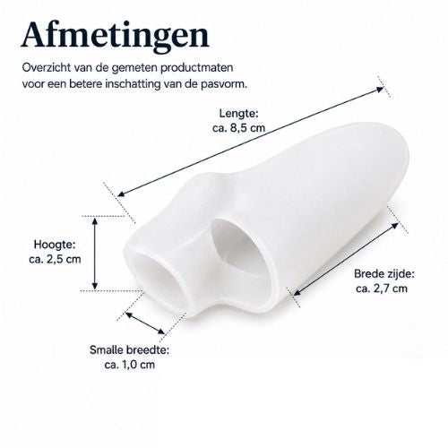 Ergonomische siliconen hallux valgus teenbeschermer, zacht en huidvriendelijk voor optimale voetverzorging.