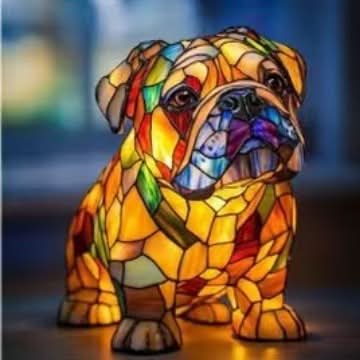 USB-aangedreven LED nachtlamp met chihuahua, compact en helder, sfeerverlichting.