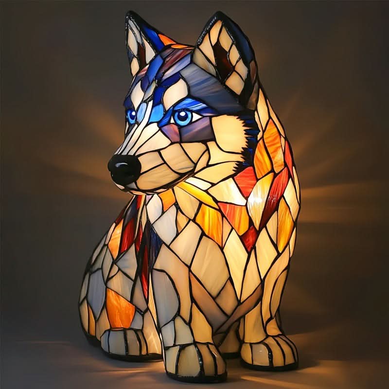 Praktische LED nachtlamp met hondensilhouet, warme witte verlichting, decoratief cadeau.