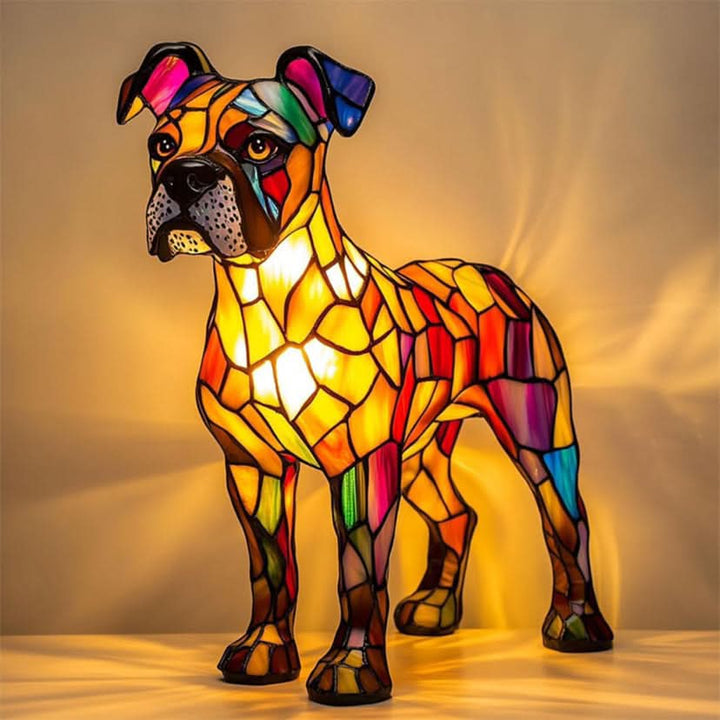 Unieke honden LED lamp als cadeau, creëert warme sfeer, USB aansluiting, decoratief interieur.