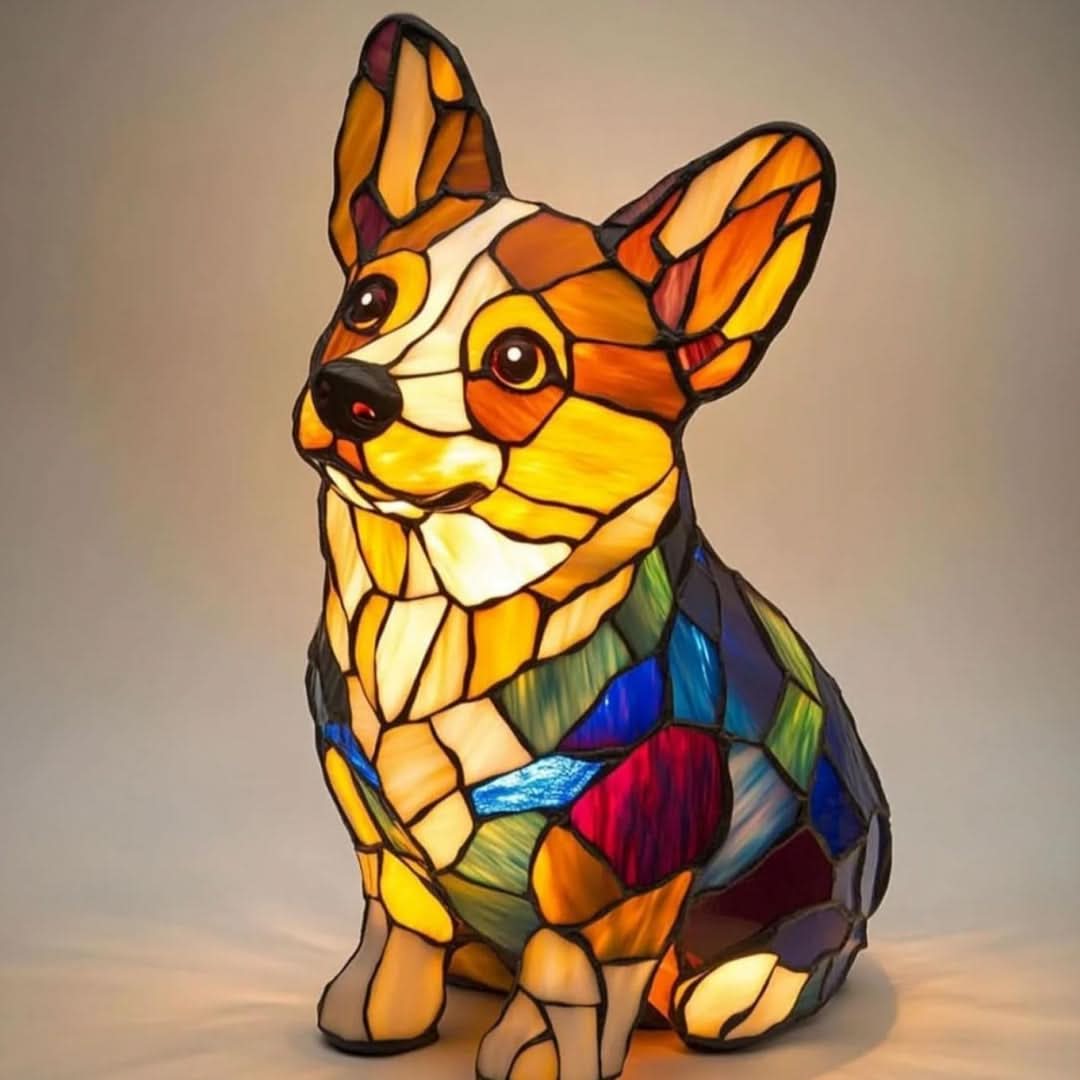 Honden silhouet LED nachtlampje, decoratieve verlichting voor dierenvrienden, sfeervol.