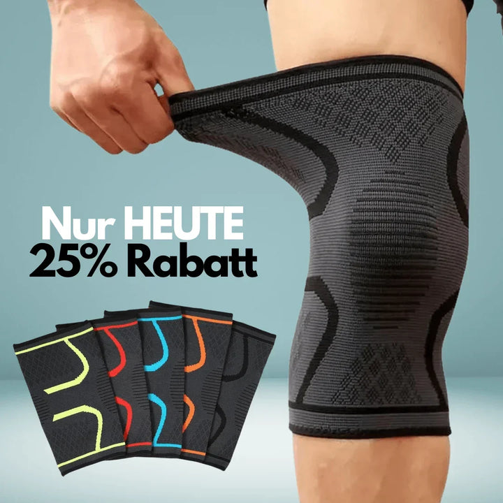 Verstelbare FlexiKnee Pro kniebandage voor optimale pasvorm en bescherming.
