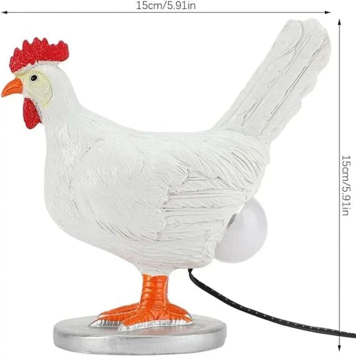 ChickLite decoratieve kippen tafellamp als grappige sfeerverlichting. Uniek woonaccessoire met LED licht voor elke kamer.