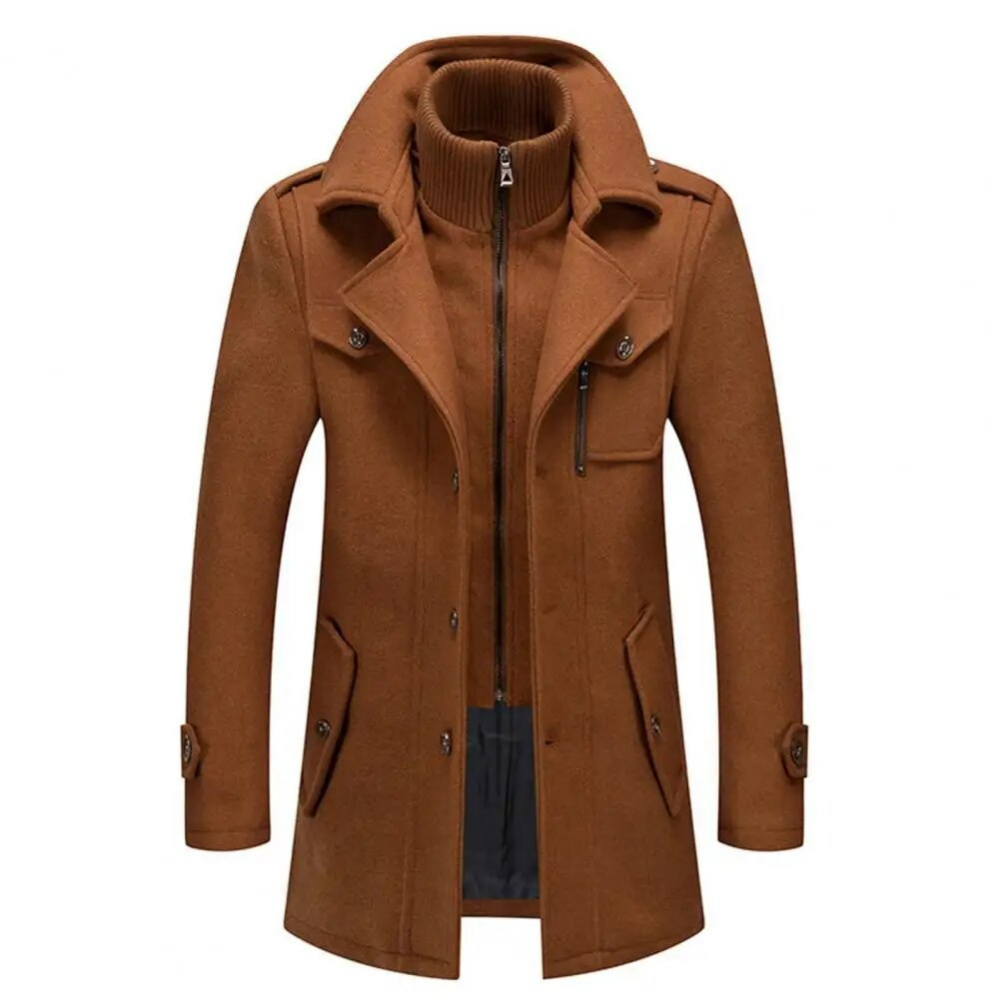 Stijlvolle herenjas Milan, een modieuze jas met dubbele kraag. Perfecte casual winterjas voor mannen.