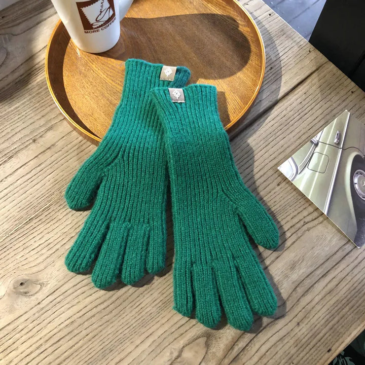 Zachte katoenen dameshandschoenen Isolde, comfortabel en warm, ideaal voor koude winterdagen.