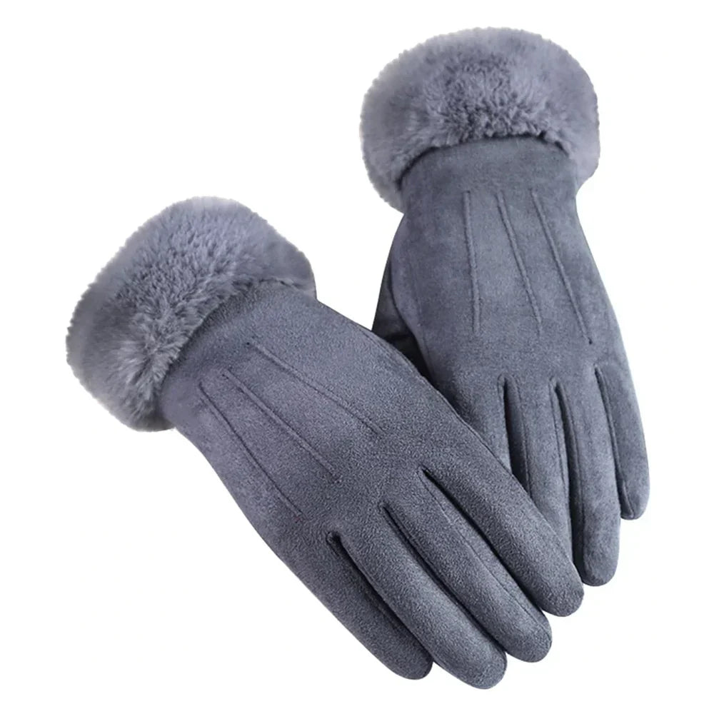 Mirella suède dameshandschoenen: warme, elegante winterhandschoenen met touchscreen voor stijl en comfort.