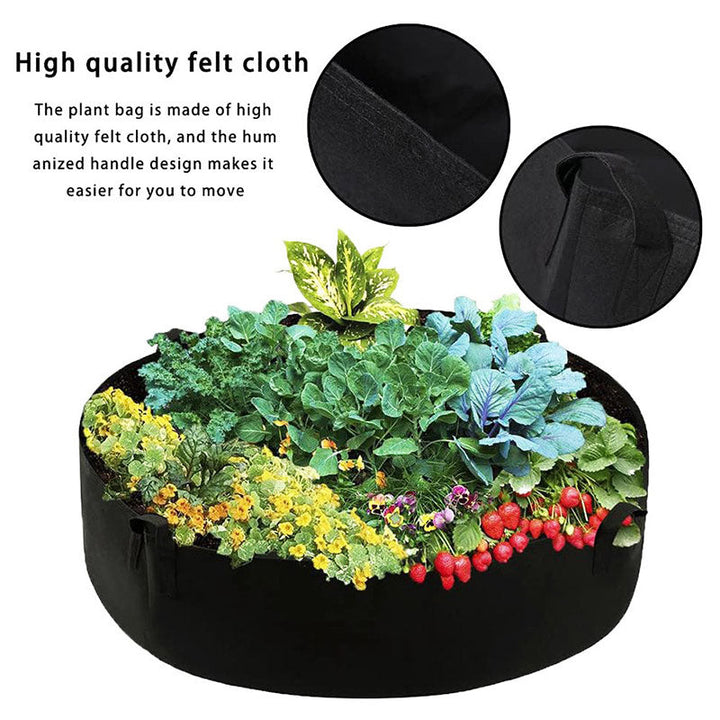 Eenvoudig moestuinieren met deze flexibele vilt tuinbak, ideaal voor beginners en experts.