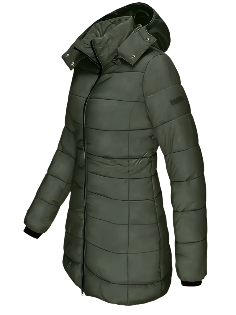 Essentiële dames winterkleding: een warme, waterdichte jas voor koude dagen en buitenactiviteiten.